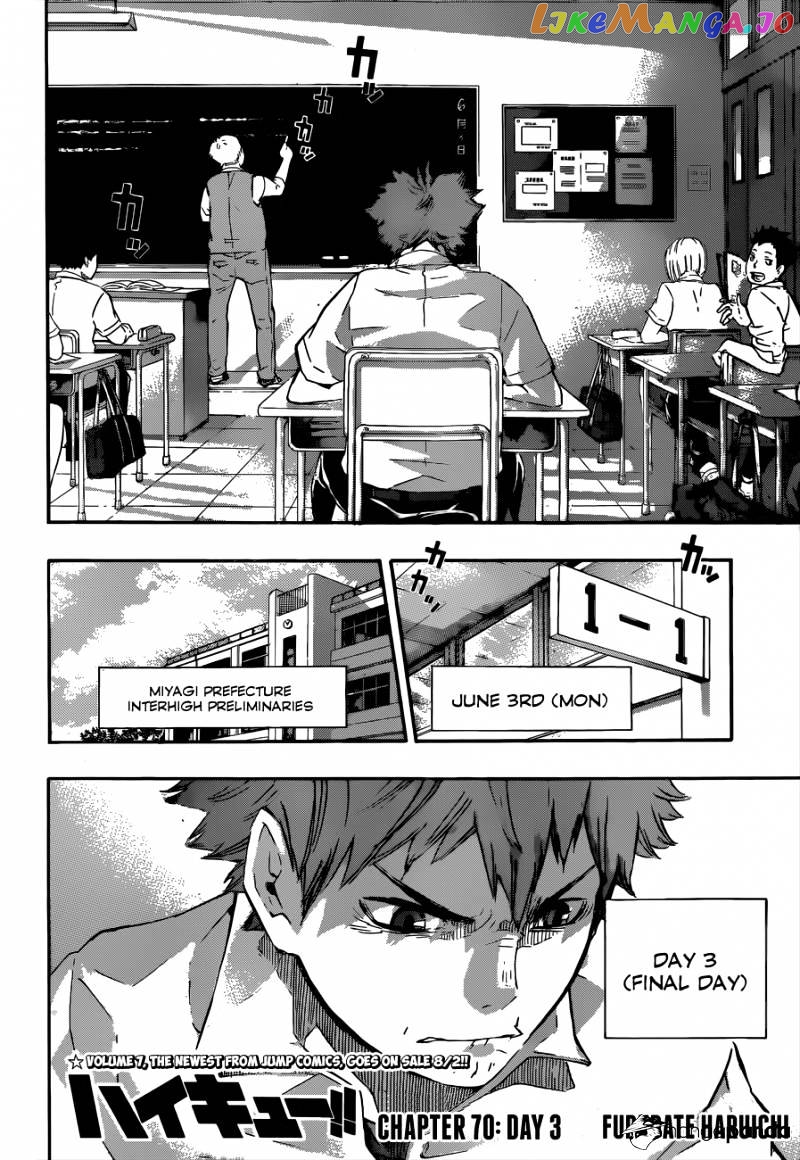Haikyuu!!, Chapter 70 image 03